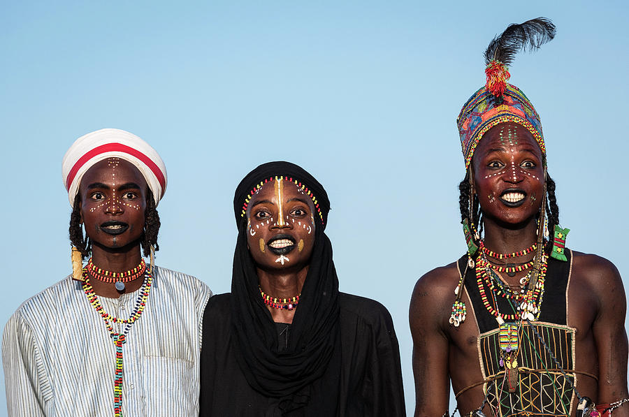 Wodaabe trio at Gerewol Photograph by Tony Camacho - Pixels