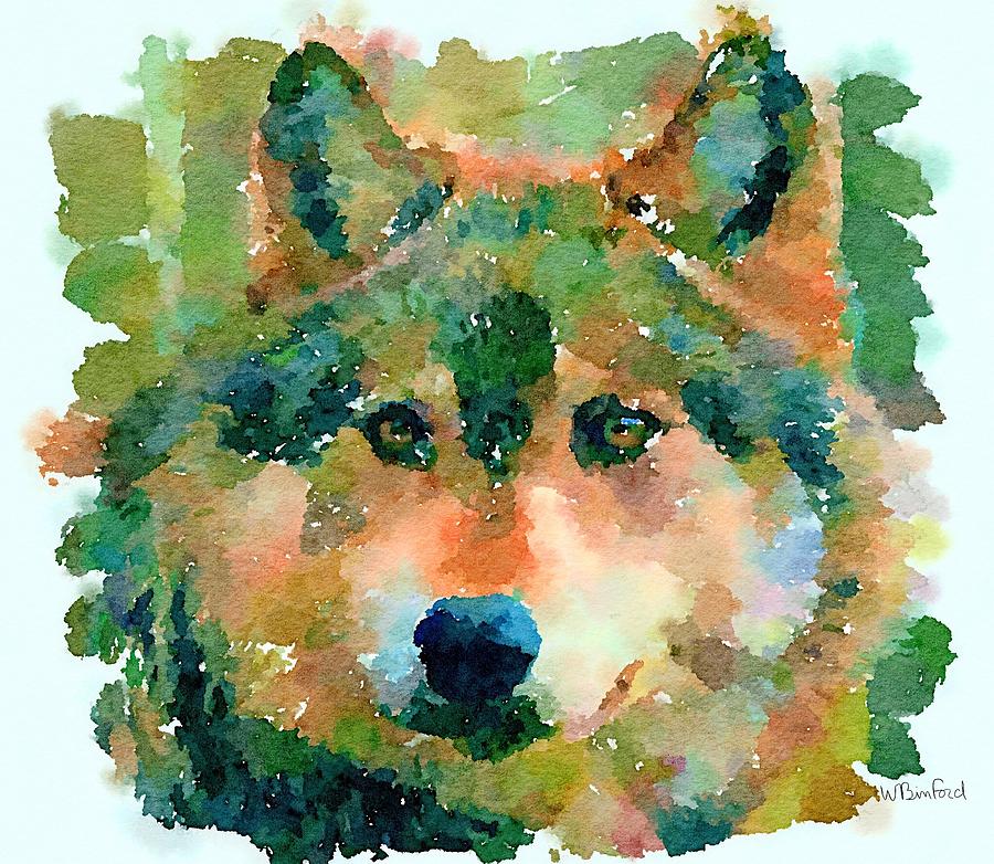 The Husky Painting by Wade Binford