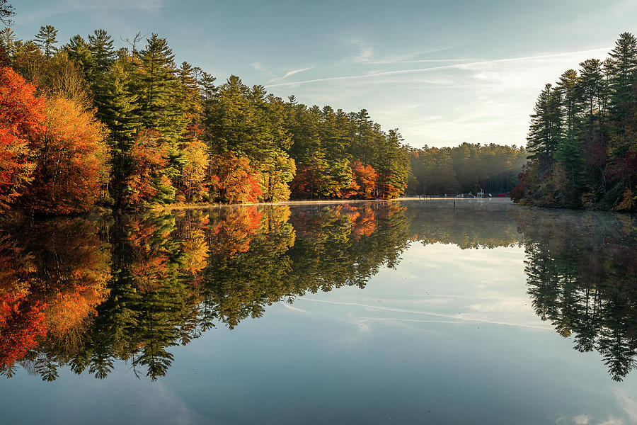 Wolf Lake Morning Reflection Photograph by Donnie Whitaker