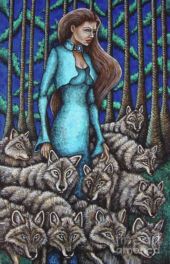 Wolf Pack Painting by Amy E Fraser