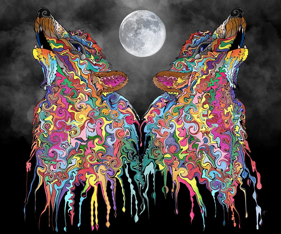Wolf Song Digital Art by Mark Taylor