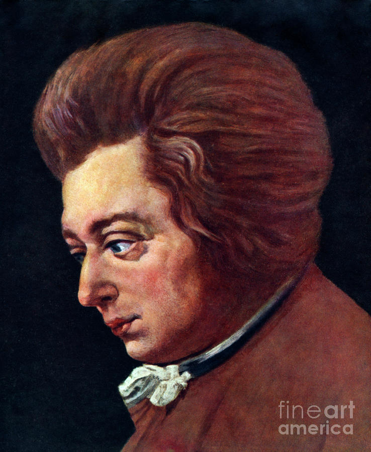 Wolfgang Amadeus Mozart Portrait Painting by Unknown