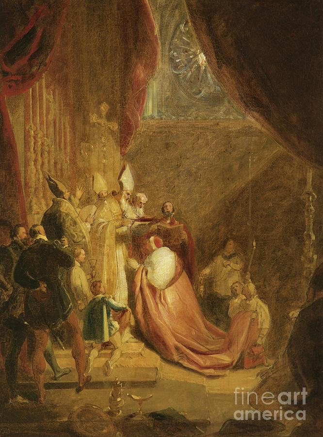 Wolsey Receiving The Cardinal's Hat In Westminster Abbey Painting by ...