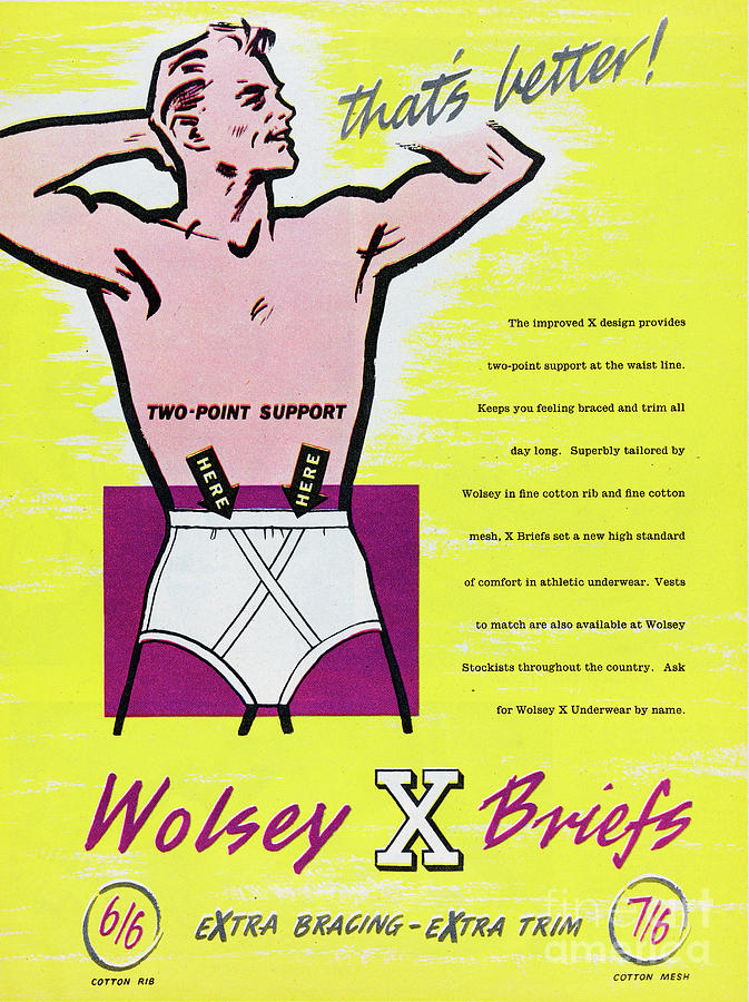 Wolsey X Briefs Photograph by Picture Post