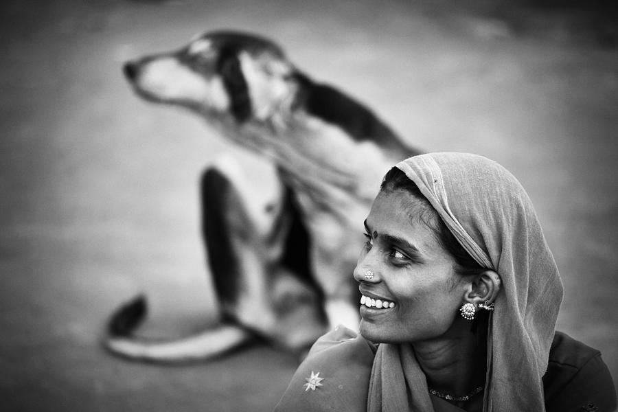 Woman And Dog Photograph by Stefan Nielsen