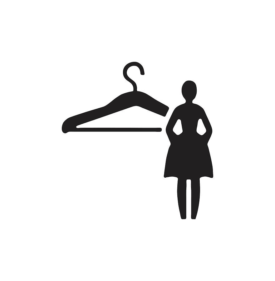 Woman and Hanger Drawing by CSA Images - Fine Art America