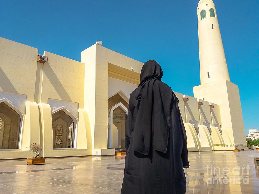 Woman at Grand Mosque Photograph by Benny Marty