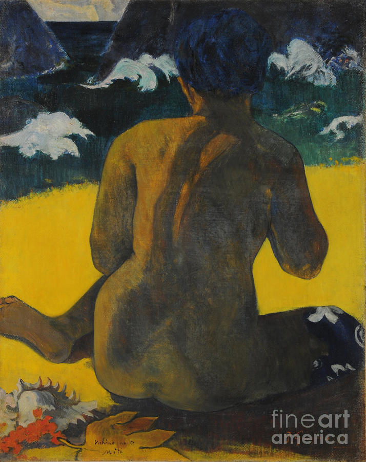 Woman At The Beach By Gauguin Painting by Paul Gauguin Woman At The Beach By Gauguin Painting by Paul Gauguin