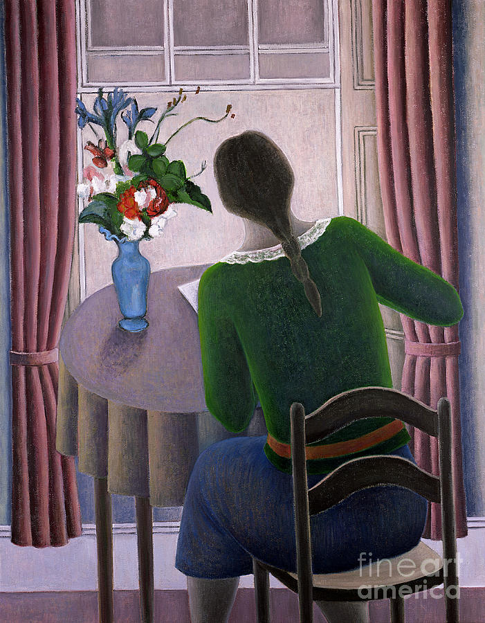 Woman At Window, 1998 Painting by Ruth Addinall