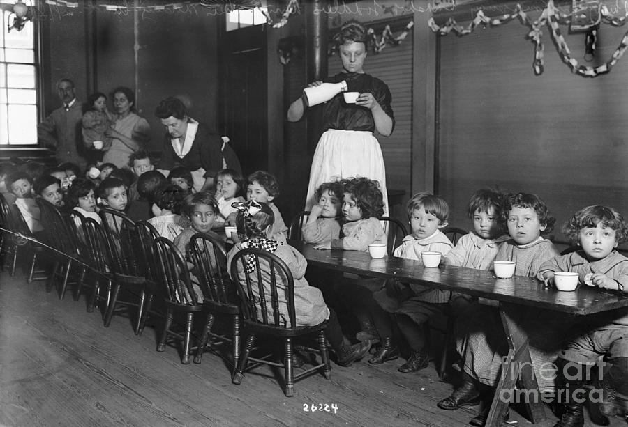Woman Attendant And Children Photograph by Bettmann