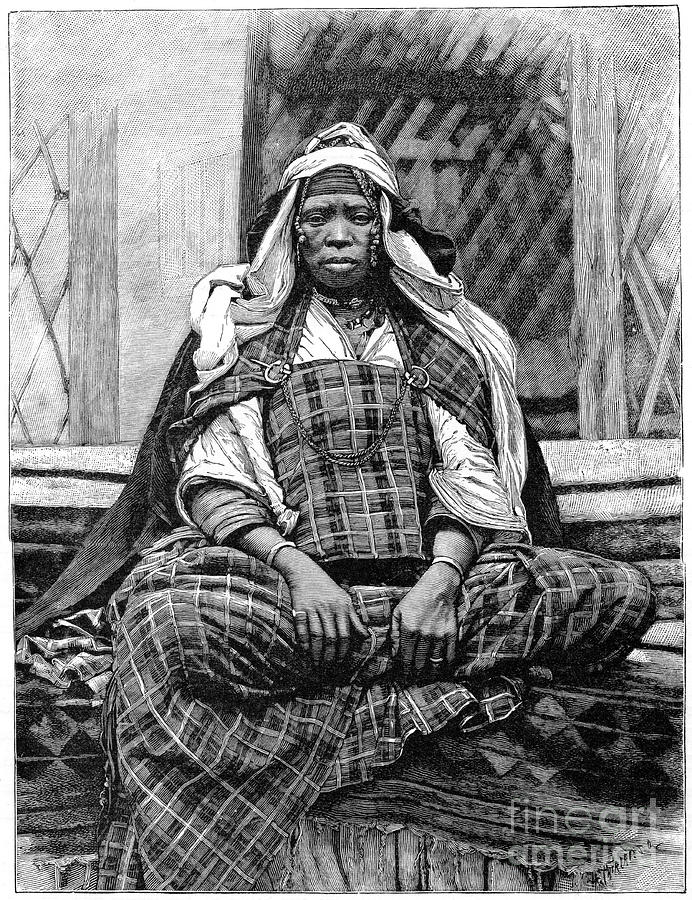 Woman, Biskra, Algeria, C1890. Artist Drawing by Print Collector