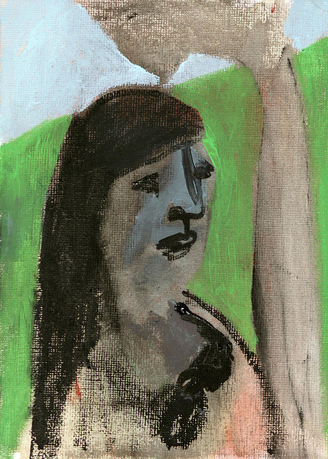 Woman by a tree Painting by Edgeworth Johnstone