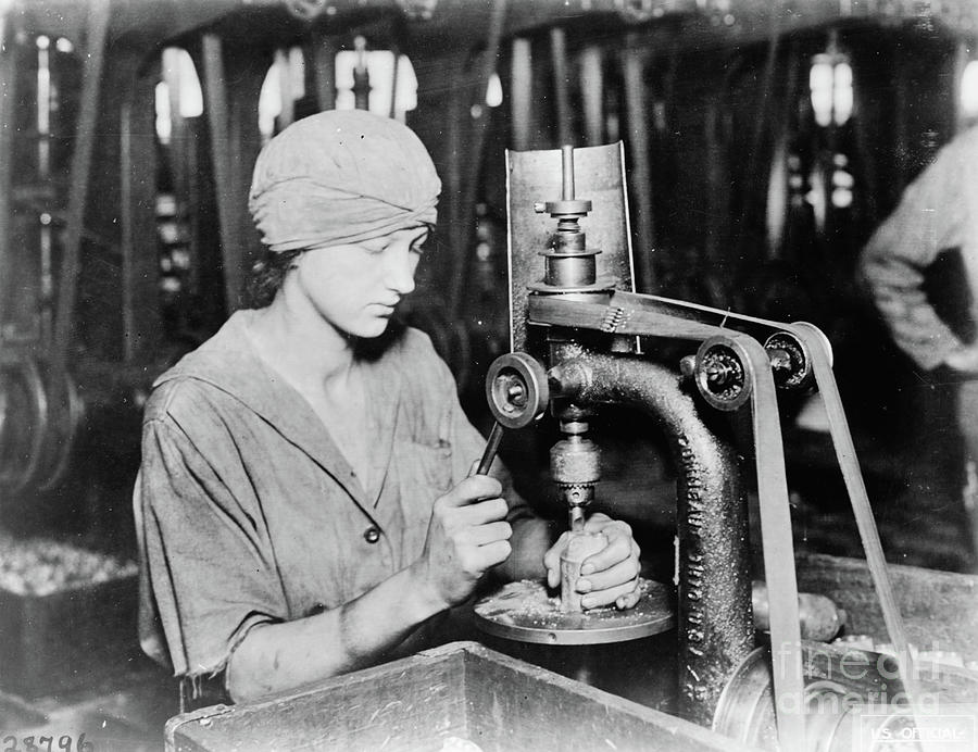 Woman Countersinking Detonator Tube Hole And Filling Hole In Hand ...