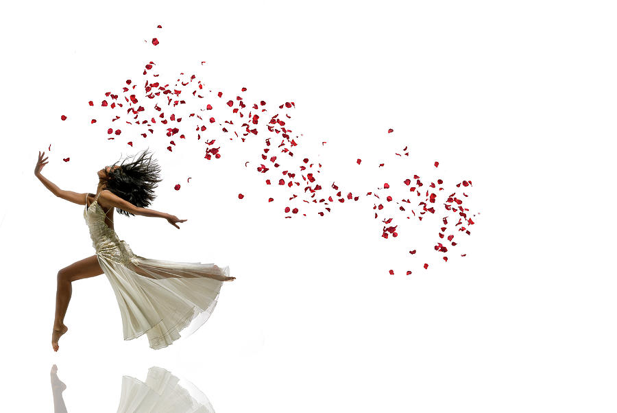 Woman Dancing And Jumping With Flowers Photograph by Alfonse Pagano Woman Dancing And Jumping With Flowers Photograph by Alfonse Pagano