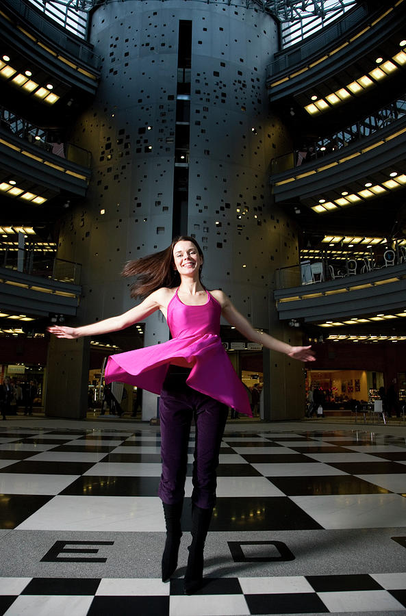 Woman Dancing In Old Brewery Shopping Photograph by Tim E White