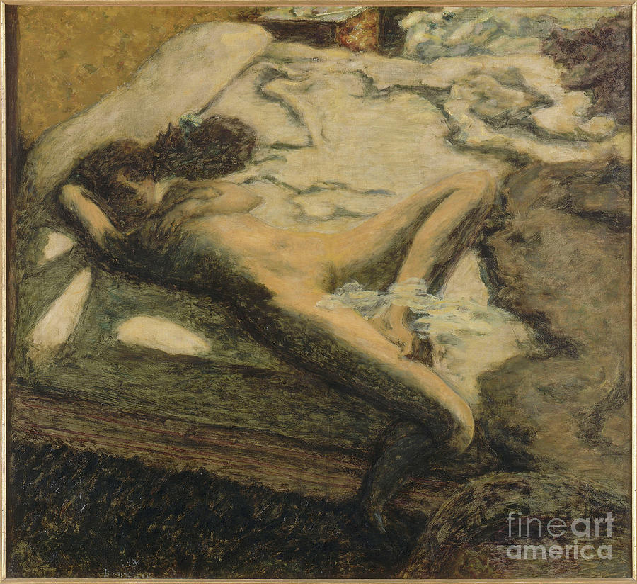 Woman Dozing On A Bed Or The Indolent Drawing by Heritage Images