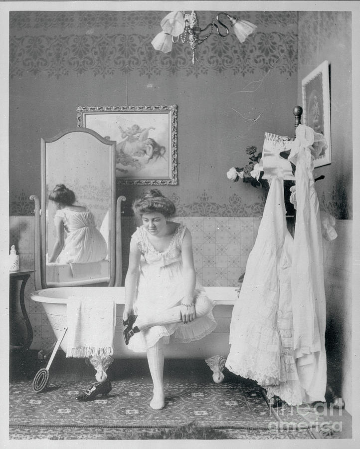 Woman Dressing Victorian Dressing Photograph by Bettmann