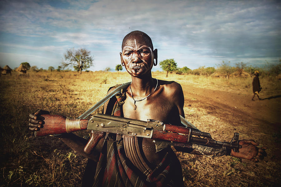 Ethiopia Photograph - Woman From Mursi Tribe by Svetlin Yosifov