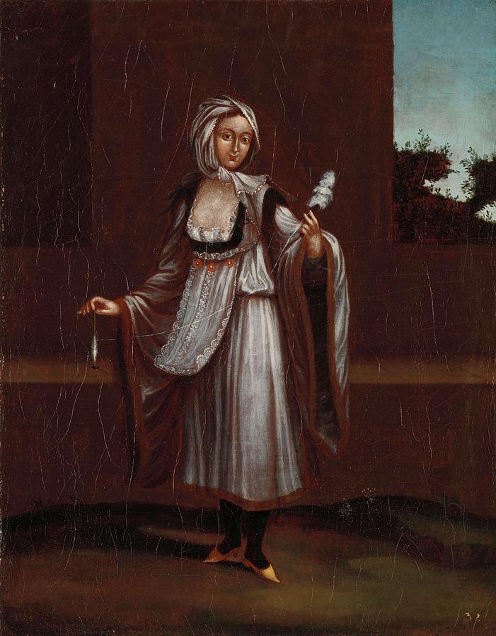 Woman from the Island of Patmos. Painting by Jean Baptiste Vanmour -workshop of- Woman from the Island of Patmos. Painting by Jean Baptiste Vanmour -workshop of-