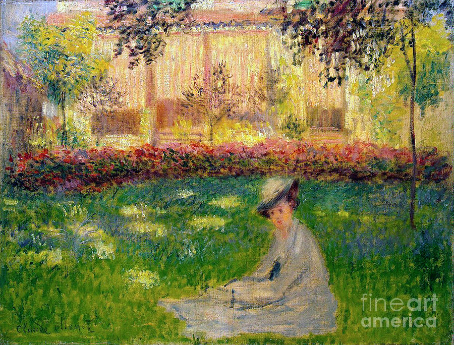 Woman In A Garden, 1876. Artist Claude Drawing by Heritage Images