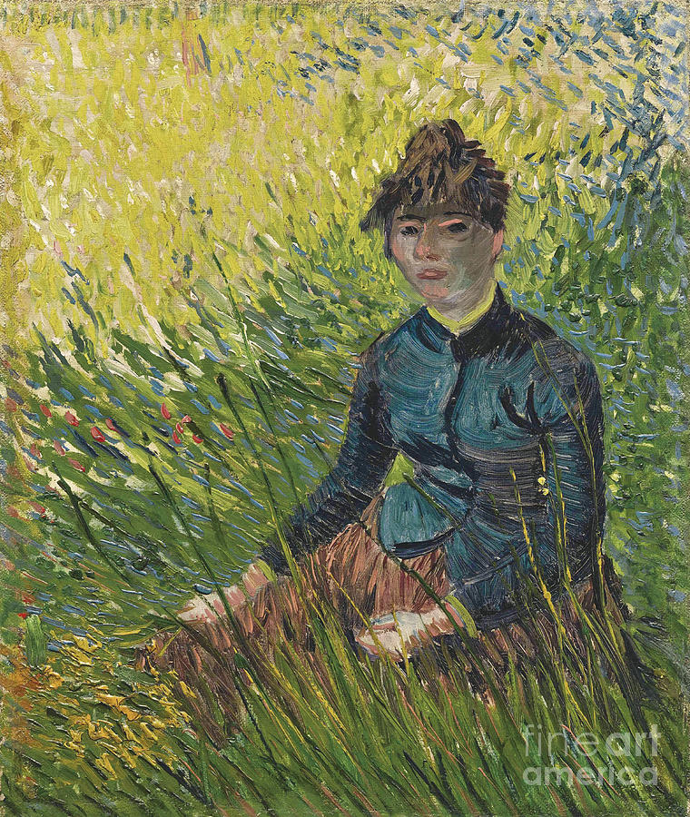 Woman In A Wheat Field Femme Dans Un Drawing by Heritage Images