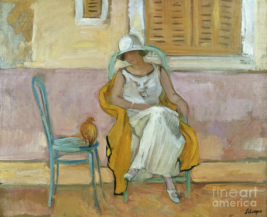Woman In A White Dress La Femme En Robe Blanche, Circa 1923 Painting by Henri Lebasque