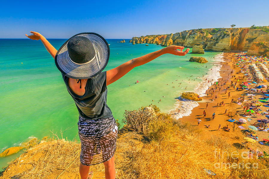 Woman in Algarve Coast Photograph by Benny Marty