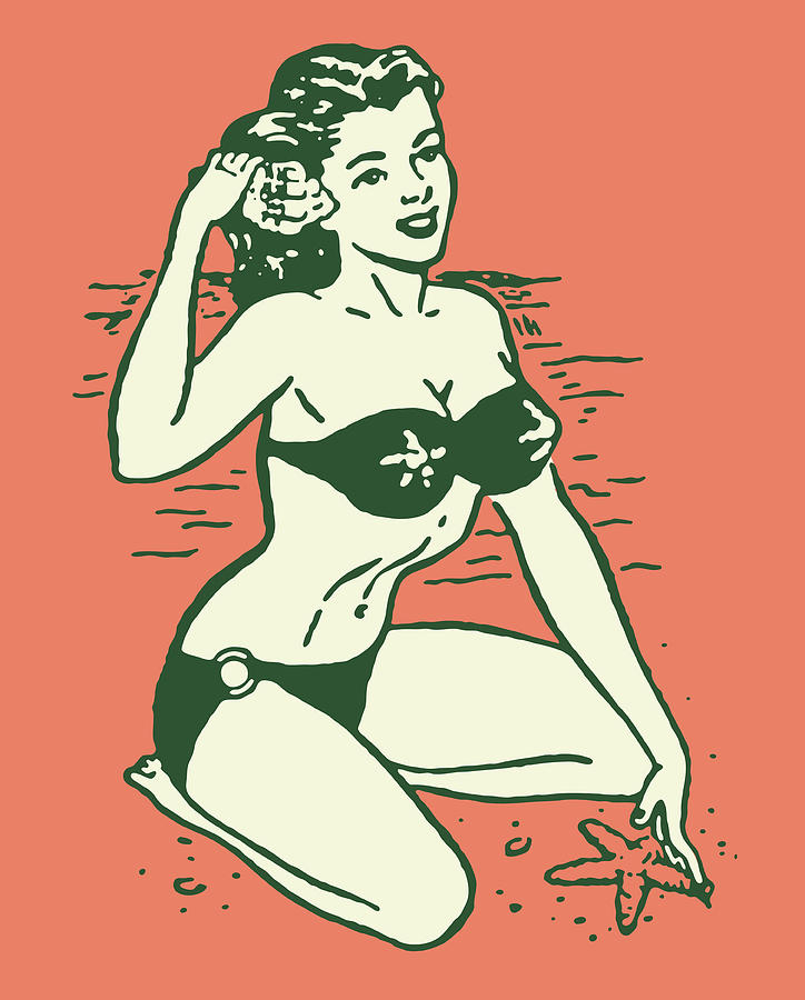Woman Wearing a Bikini Tank Top by CSA Images - Fine Art America