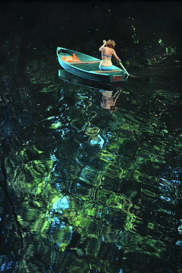 Woman In Boat Photograph by John W Banagan