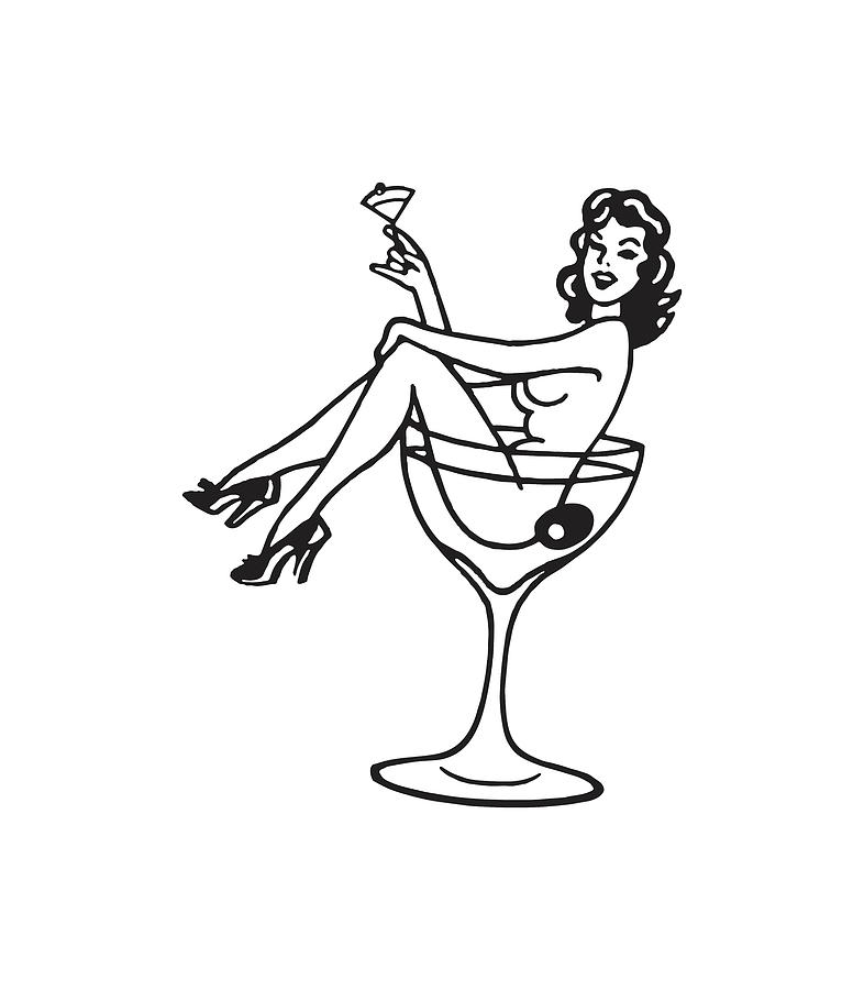 Buy Cocktail Line Art Printable Martini Glass Minimalist Drawing Online in  India  Etsy