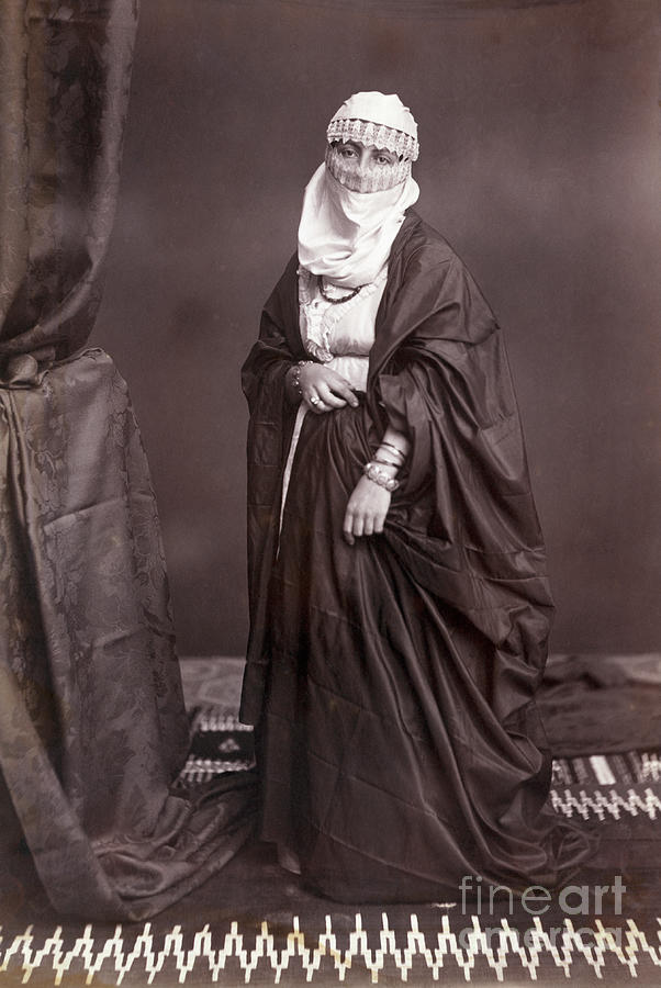 Woman In Middle East Clothing by Bettmann