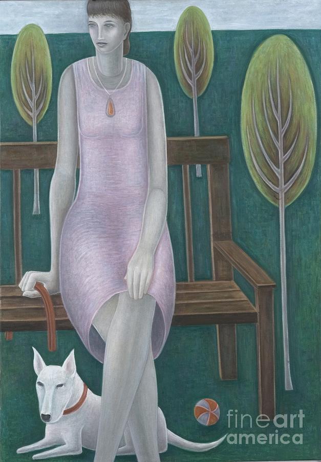 Woman In Park, 2006 Painting by Ruth Addinall