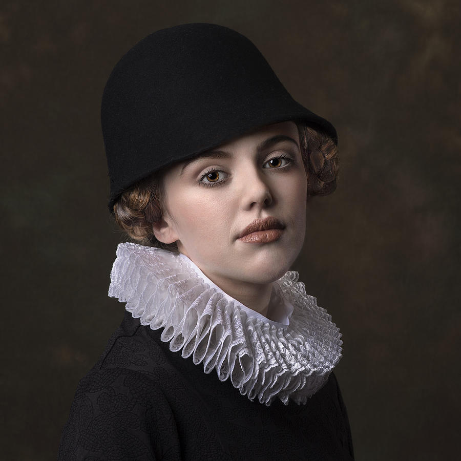 Woman In The Black Hat Photograph By Joan Blease - Fine Art America