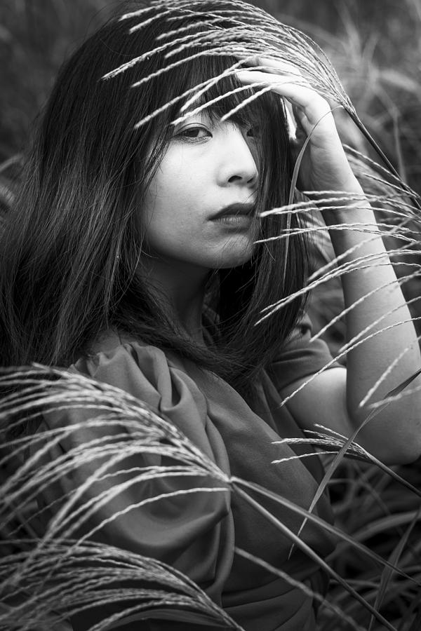 Woman In The Meadow Photograph by Eitetsu Araki | Fine Art America