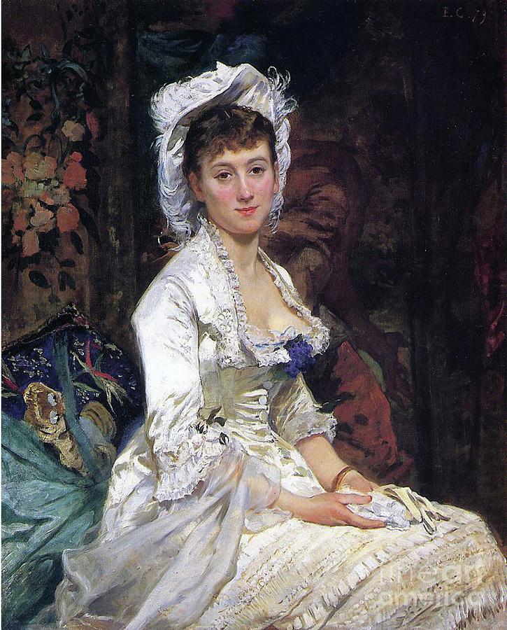 Woman In White, 1879 Painting by Eva Gonzales - Fine Art America