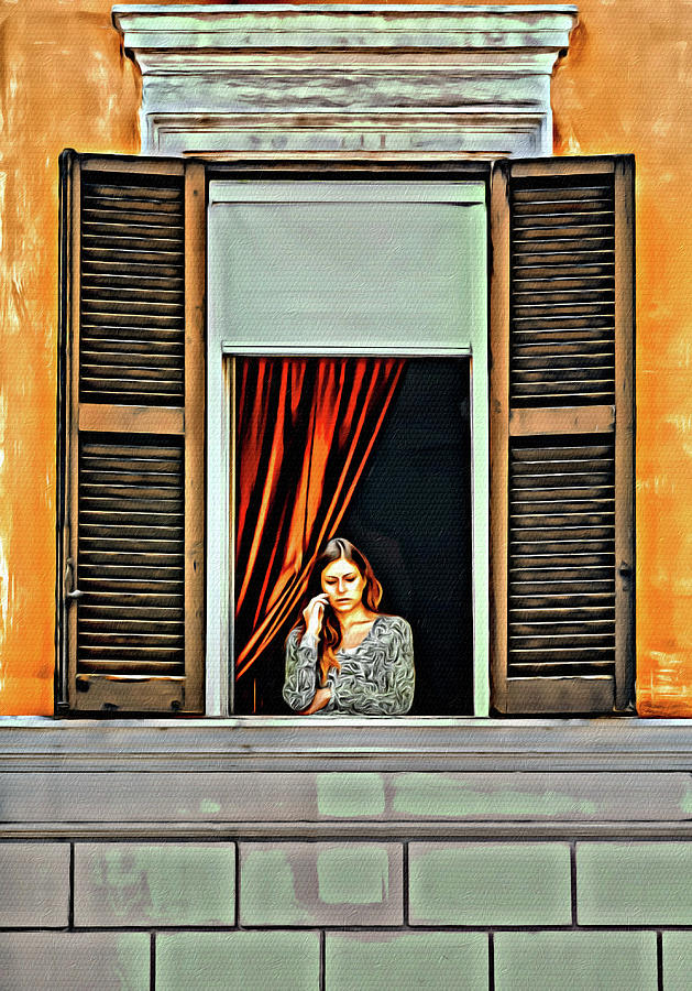 Woman in Window Photograph by Darryl Brooks
