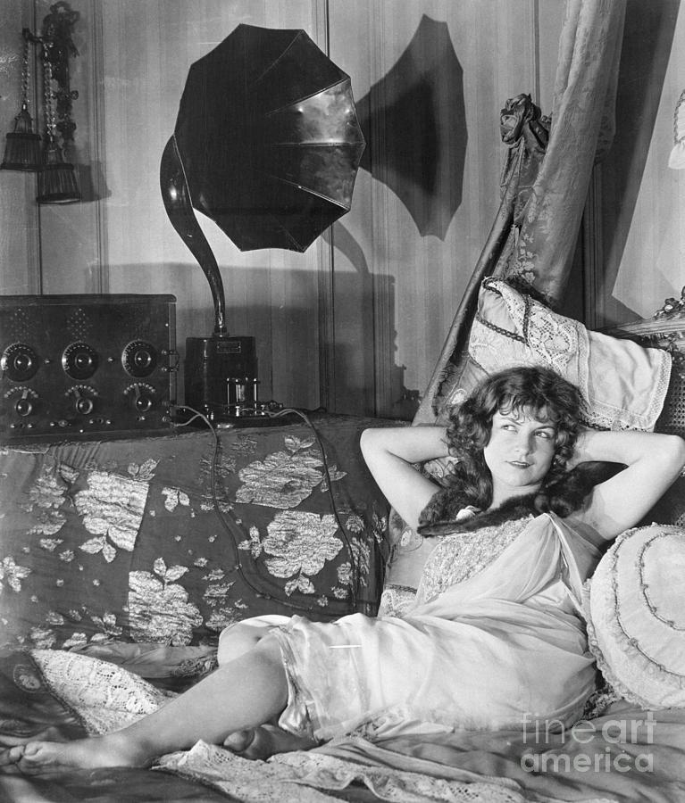 Woman Listening To Music Photograph by Bettmann