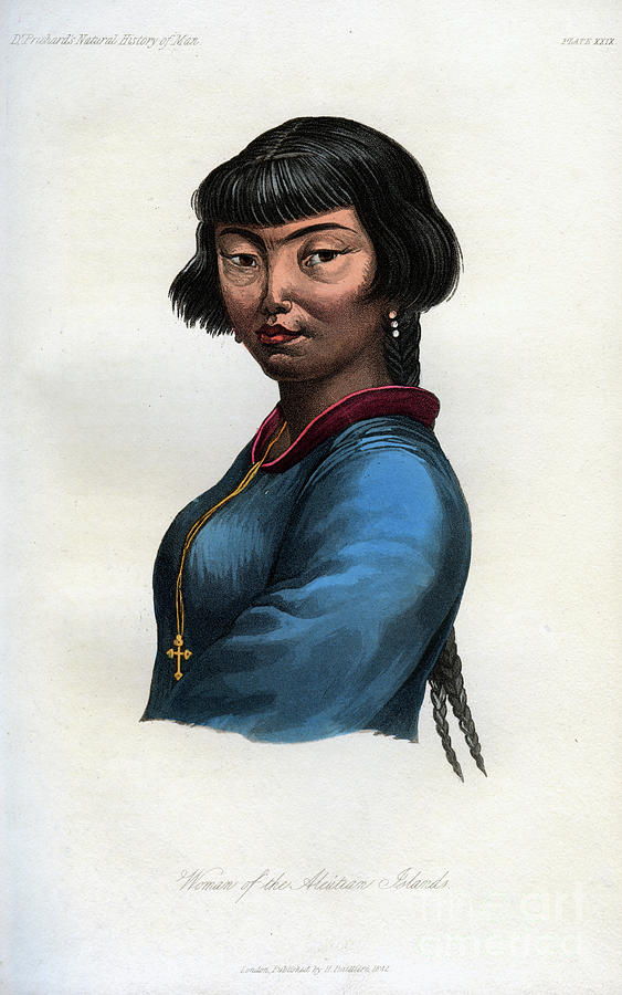 Woman Of The Aleutian Islands, 1848 Drawing by Print Collector