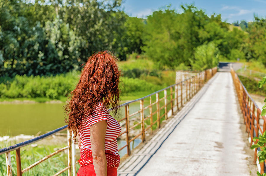 Woman On Bridge To Horizon Photograph by Vivida Photo PC