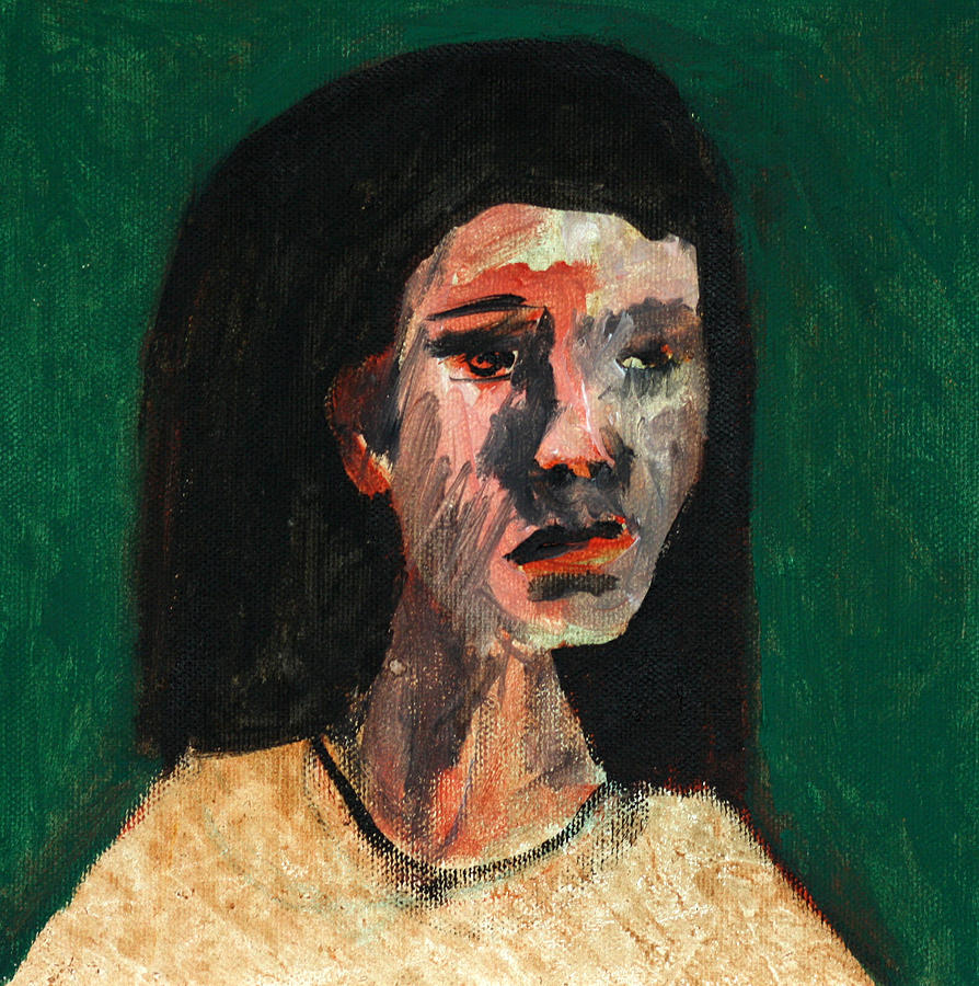 Woman on Green Painting by Edgeworth Johnstone