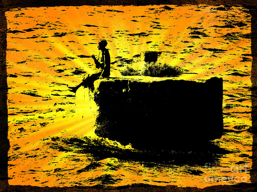 Woman on Rock by Jurgen Huibers Woman on Rock by Jurgen Huibers