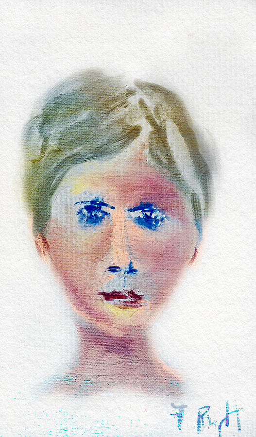 Woman Portrait on Iphone Digital Art by Frank Bright