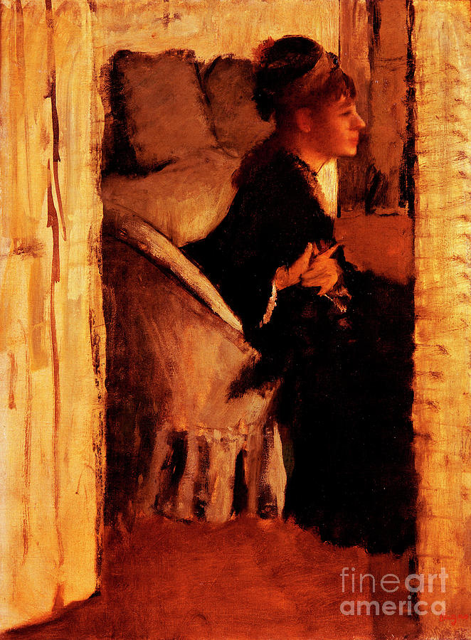 Woman Putting On Her Gloves Painting by Edgar Degas - Fine Art America