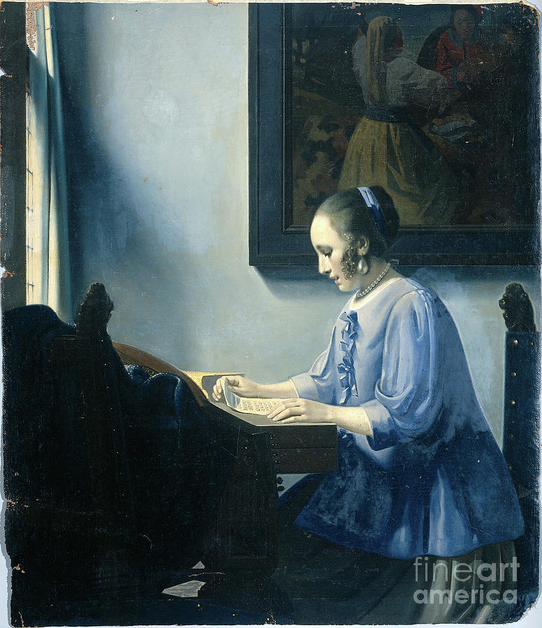 Woman Reading A Letter Drawing by Heritage Images