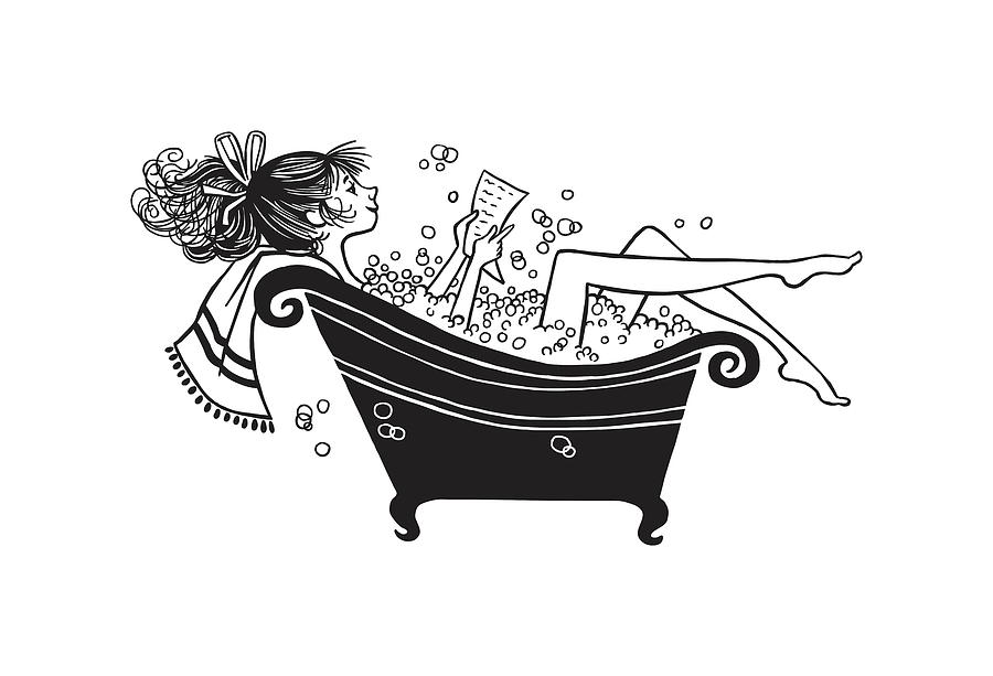 bubble bath illustration