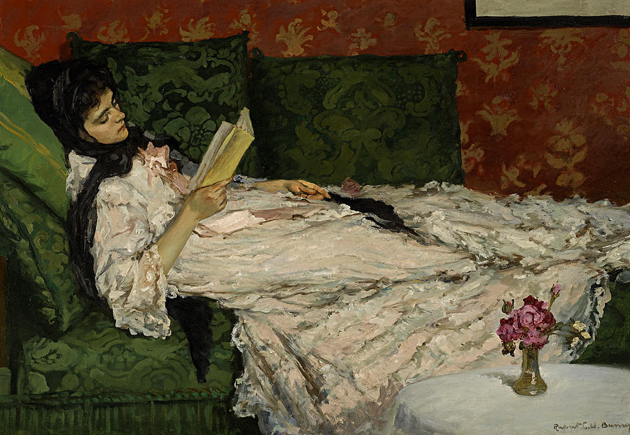 Impressionism Painting - Woman Reading by Rupert Bunny