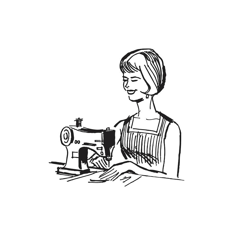 Share more than 83 sewing machine sketch images latest - seven.edu.vn