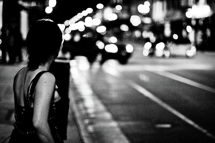 Woman Standing On Street Photograph by Tuan Tran