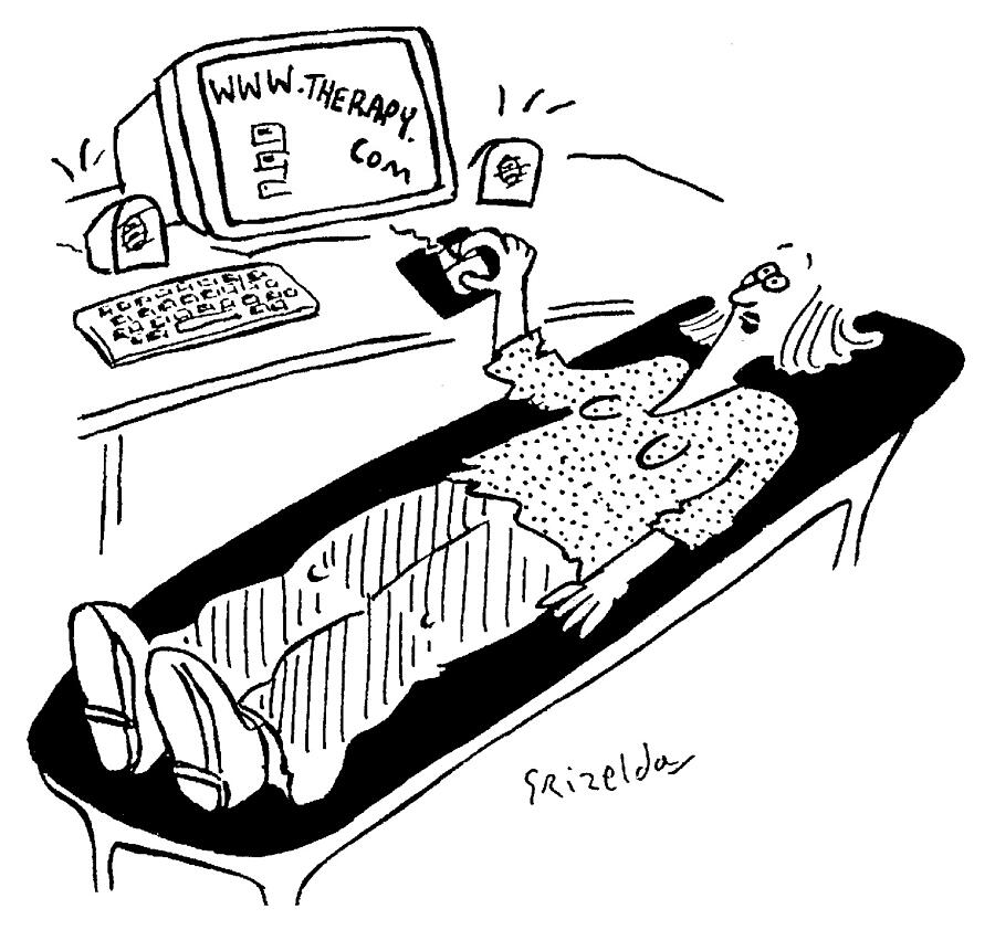 Woman Undergoing Www.therapy.com Drawing by Grizelda Woman Undergoing Www.therapy.com Drawing by Grizelda