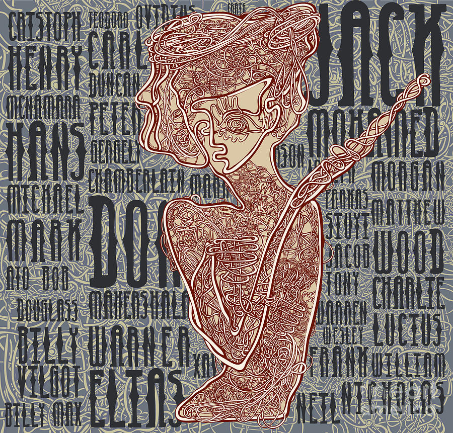 Woman Digital Art - Woman Vintage Poster by Ryger Woman Digital Art - Woman Vintage Poster by Ryger
